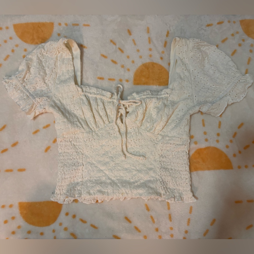 Women's Cream Lace Top